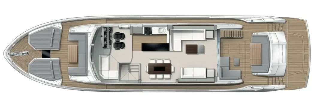 圣汐(Sunseeker)76飞桥游艇设计图