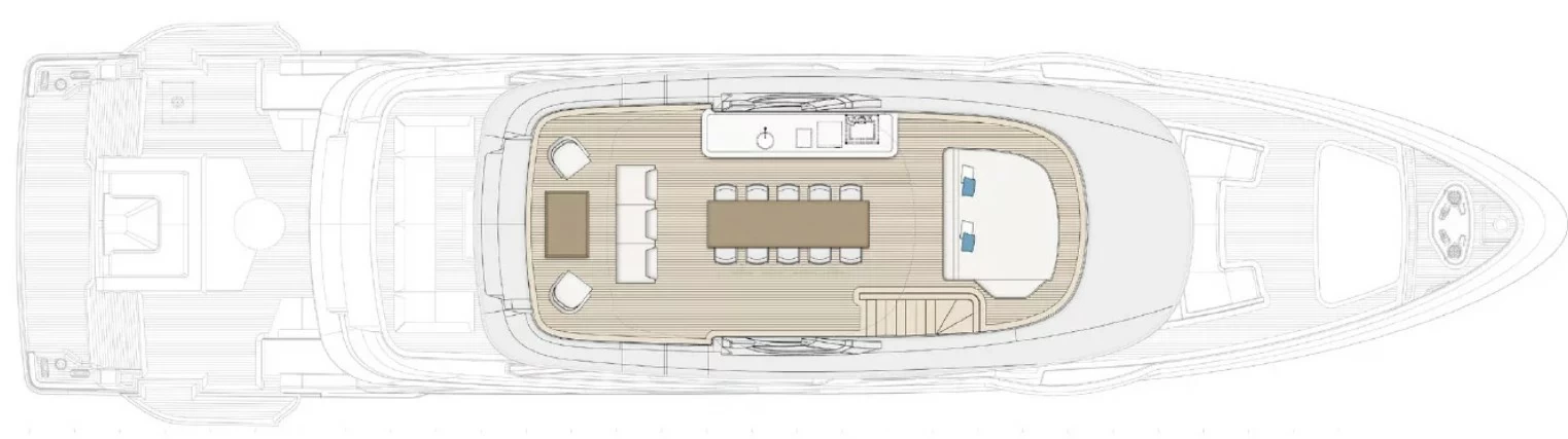 贝尼蒂（Benetti）Oasis34M私人豪华游艇设计图