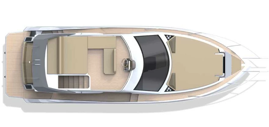 11米卡帝尔（Galeon）360飞桥游艇设计稿