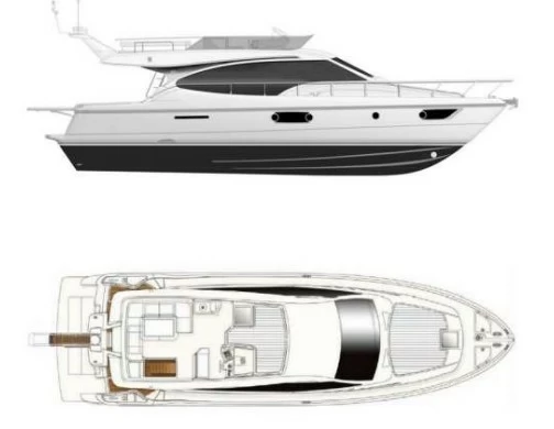 17米法拉帝（Ferretti）570飞桥游布局图