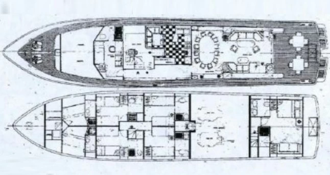 阿兹慕（Azimut）90Europa二手游艇布局图