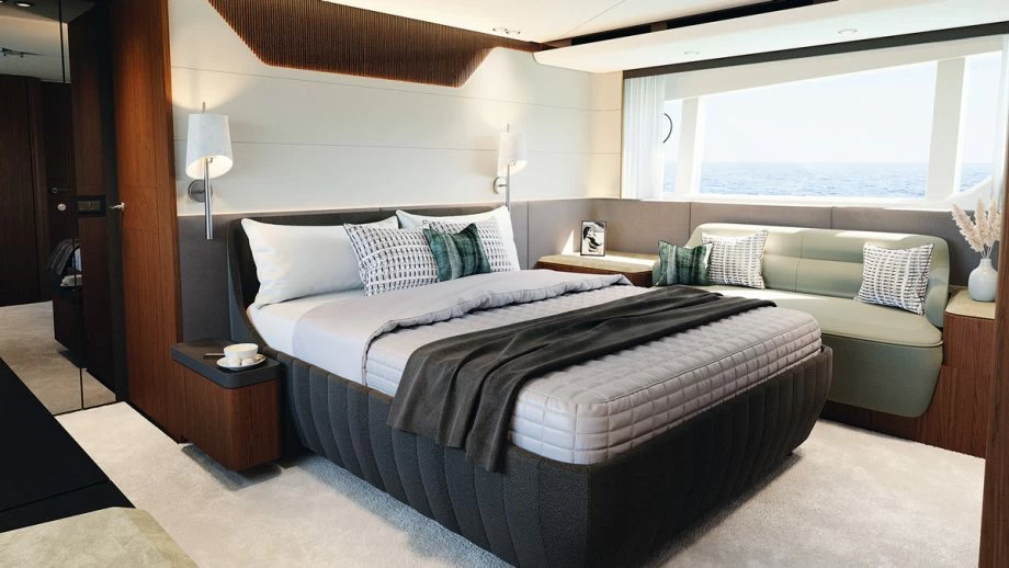 20米(65英尺)英国菲尔兰（Fairline）Phantom65运动飞桥游艇主人舱