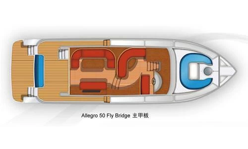 15米爱莱格（Allegro）50私人飞桥游艇布局图2