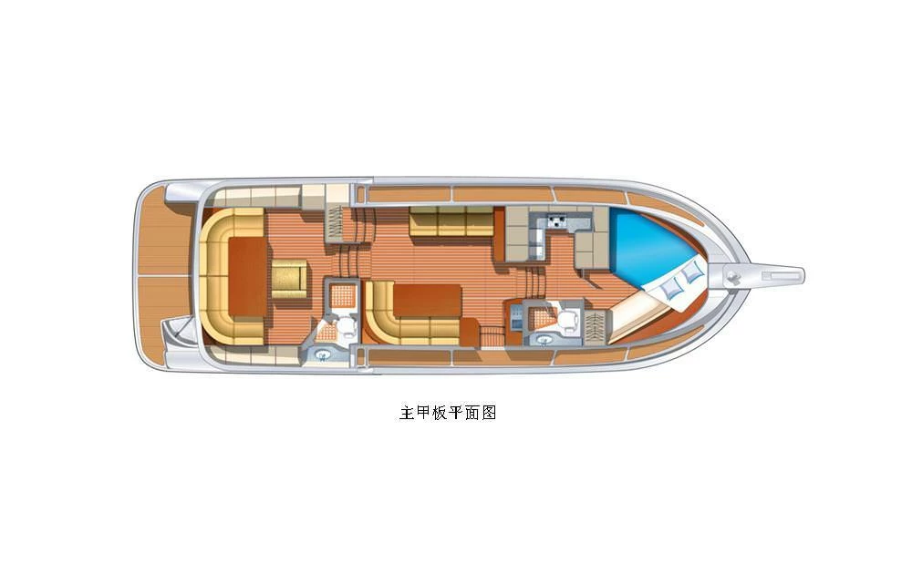 13米国产爱莱格（Allegro）TSD40私人游艇布局图2