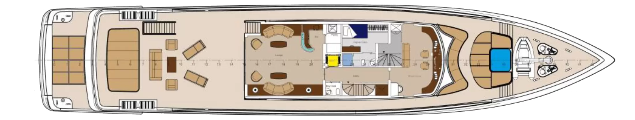 东海(Kingship)Ocean SUV90运动游艇布局图2