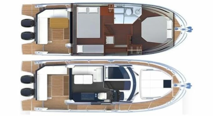 博纳多(Beneteau)安海仕11OB舷外快艇布局图