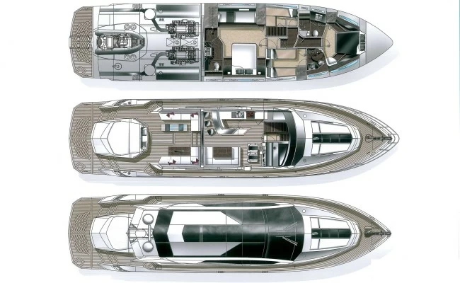 卡帝尔(Galeon)700Raptor运动游艇布局图