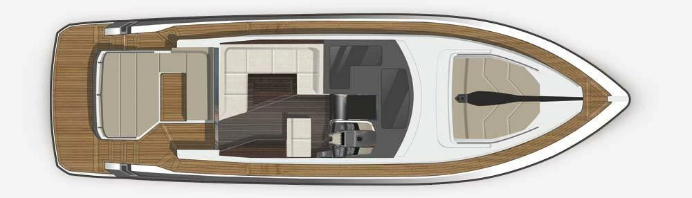 卡帝尔（Galeon）445HTS运动游艇布局图2