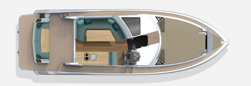 卡帝尔(Galeon)370HTC运动游艇布局图2