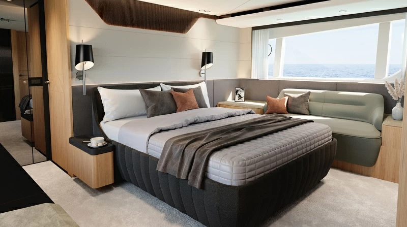 菲尔兰（Fairline）Squadron68飞桥游艇卧室