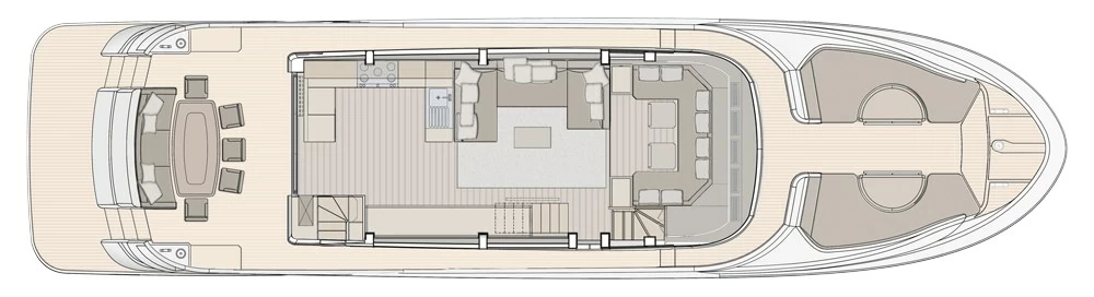 蒙地卡罗（MonteCarlo）MCY76游艇布局图1