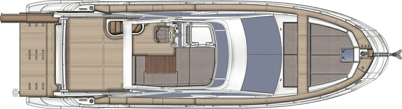 阿兹慕（Azimut）50飞桥游艇布局图1