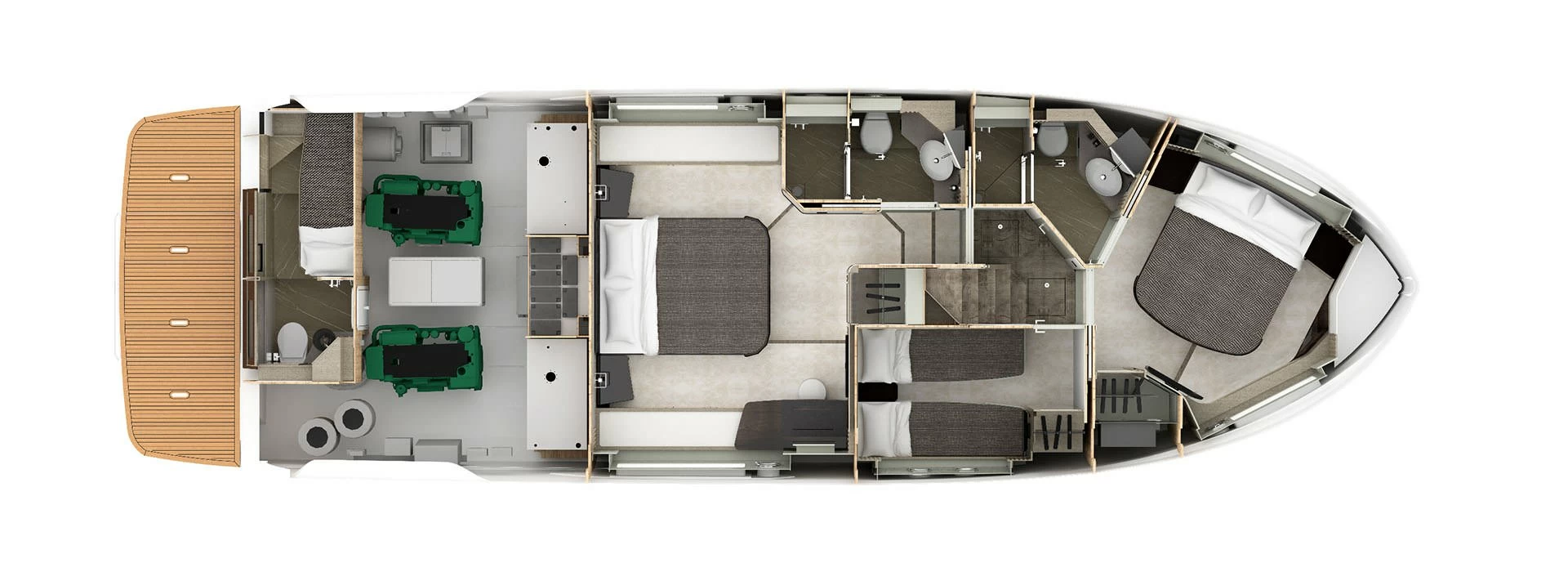 雅舶仕（Absolute）Navetta52游艇布局图2