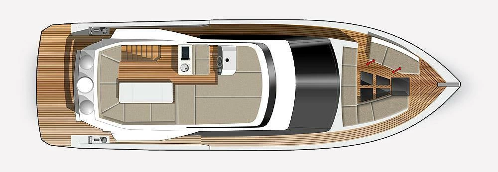 14米卡帝尔(Galeon)460飞桥游艇设计图