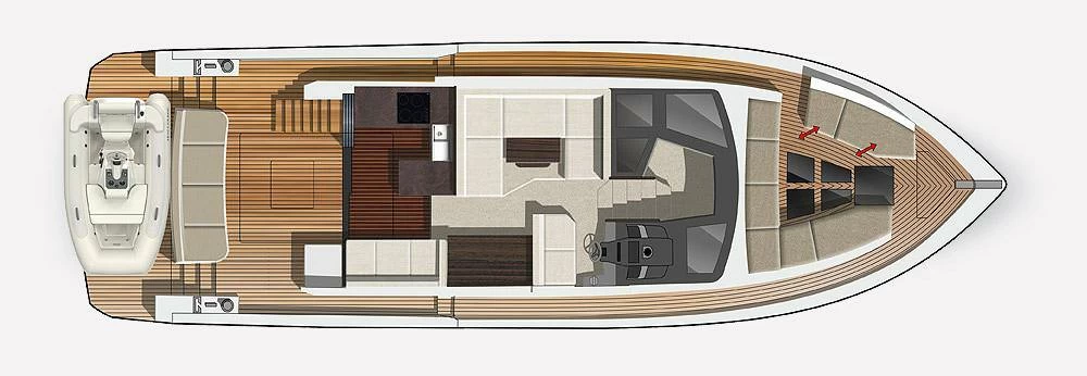 14米卡帝尔(Galeon)460飞桥游艇价格设计稿