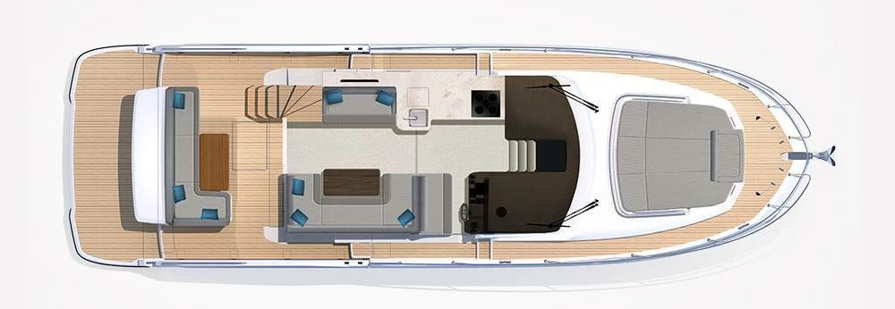 卡帝尔(Galeon)440飞桥游艇布局图2