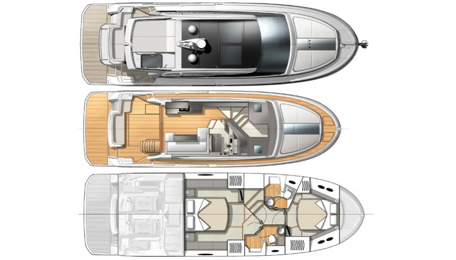 蒙地卡罗（MonteCarlo）4S私人运动游艇布局图