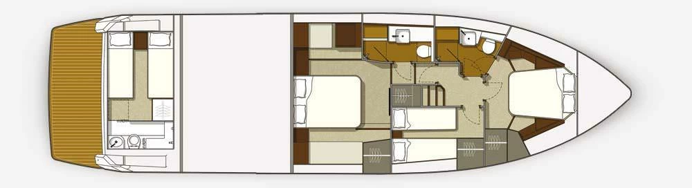 卡帝尔(Galeon)560Skydeck飞桥游艇布局图1