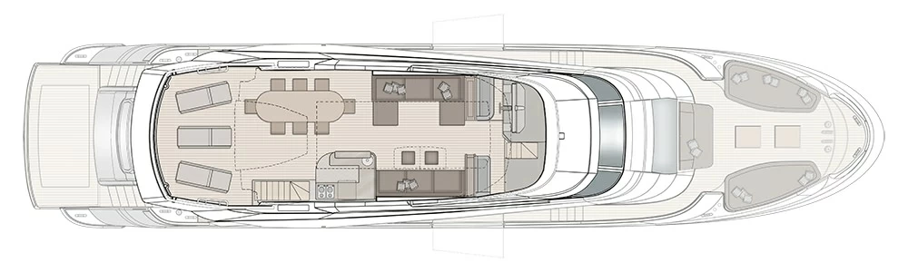 蒙地卡罗(MonteCarlo)MCY105豪华游艇布局图2