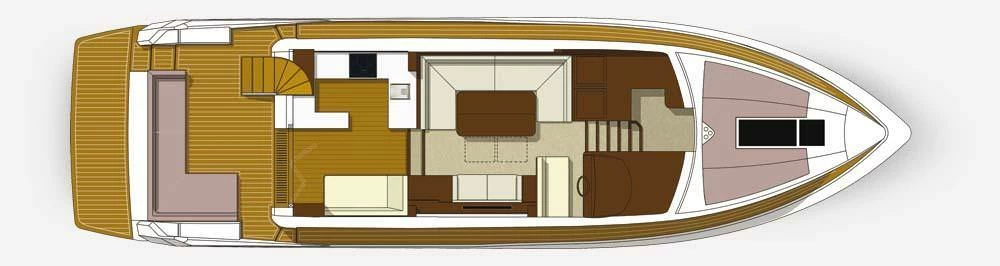 卡帝尔(Galeon)560Skydeck飞桥游艇布局图2