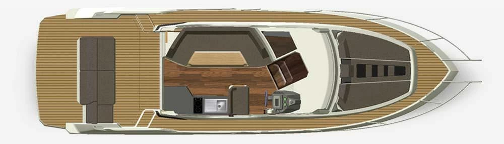 卡帝尔（Galeon）310HTC小型运动游艇布局图1