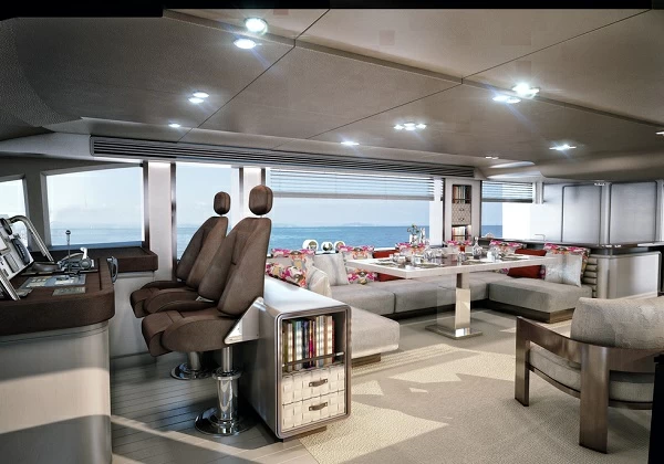 阿兹慕(Azimut)Magellano76豪华游艇中控位