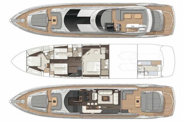 圣汐克（Sunseeker）80Sport游艇布局图
