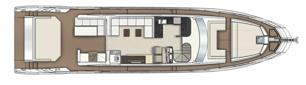 阿兹慕（Azimut）S7运动游艇布局图1