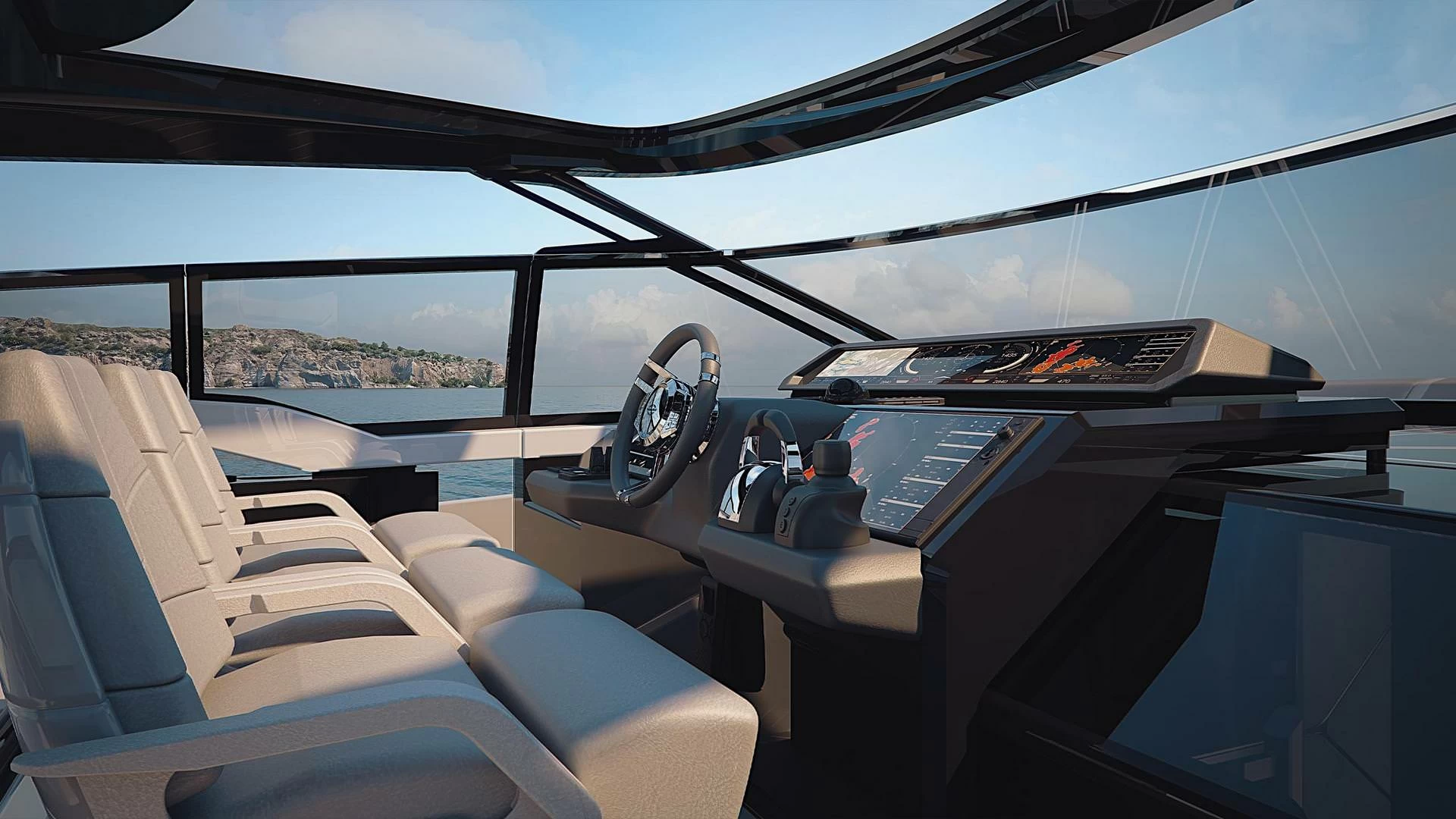 圣汐克(Sunseeker)Superhawk55豪华运动游艇中控