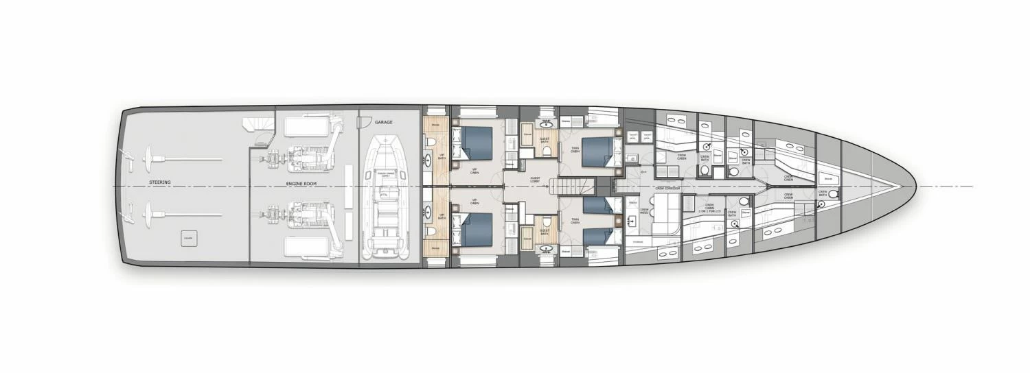 贝尼蒂（Benetti）Oasis40M超级游艇设计图