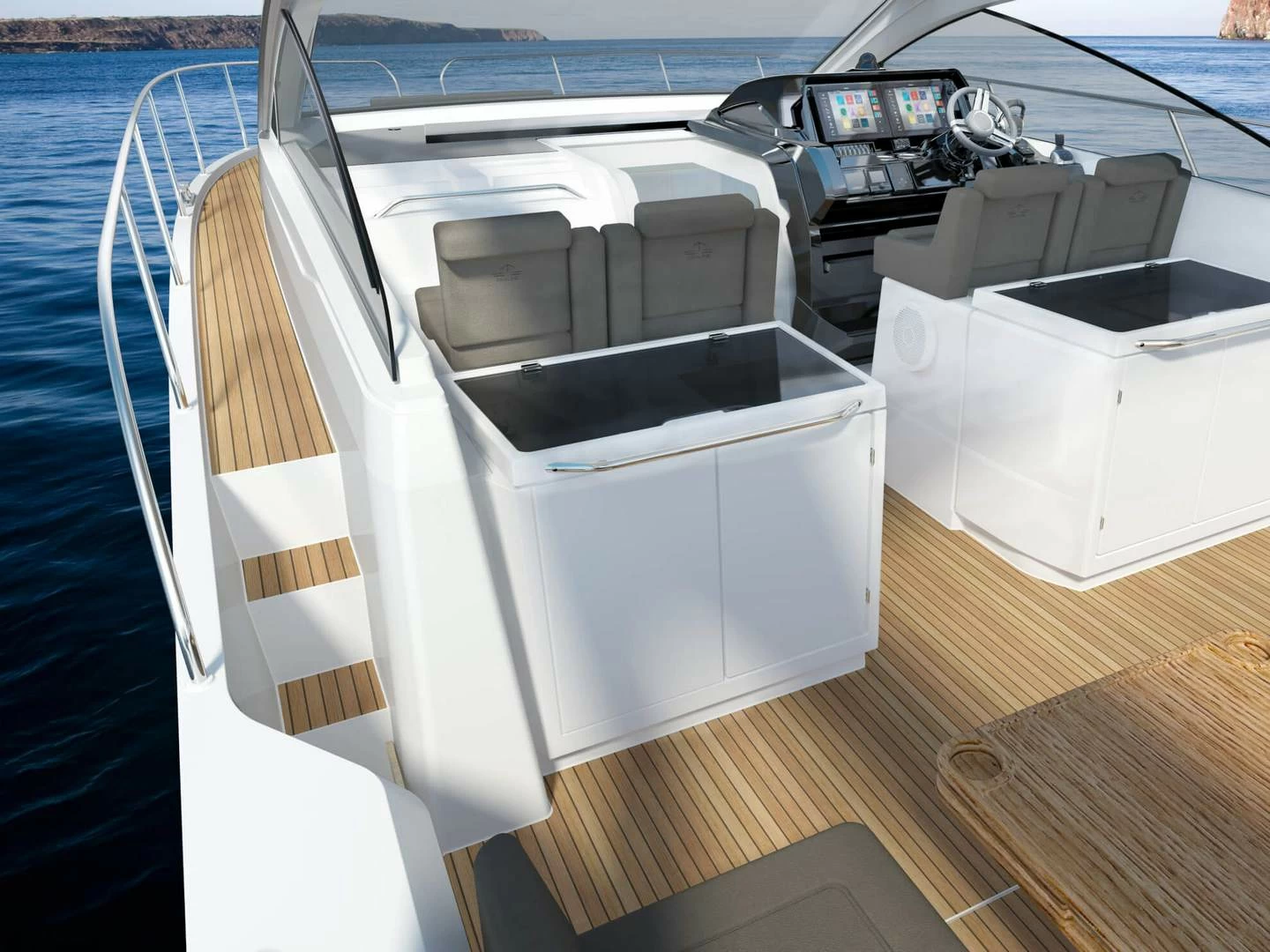 西莱（Sealine）S430中型运动游艇驾驶区