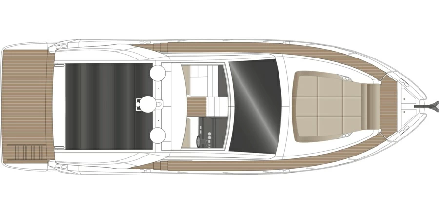 西莱（Sealine）S430中型运动游艇设计图