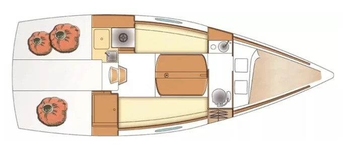 博纳多（Beneteau）锋仕25小帆船设计稿