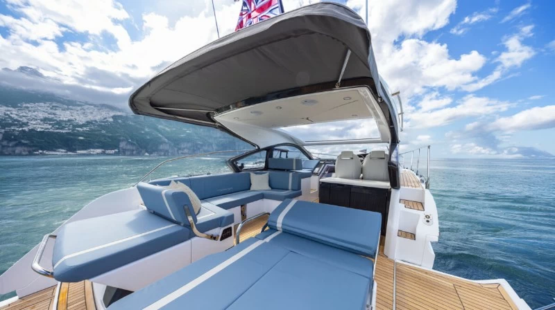 菲尔兰（Fairline）Targa40运动游艇甲板座位区