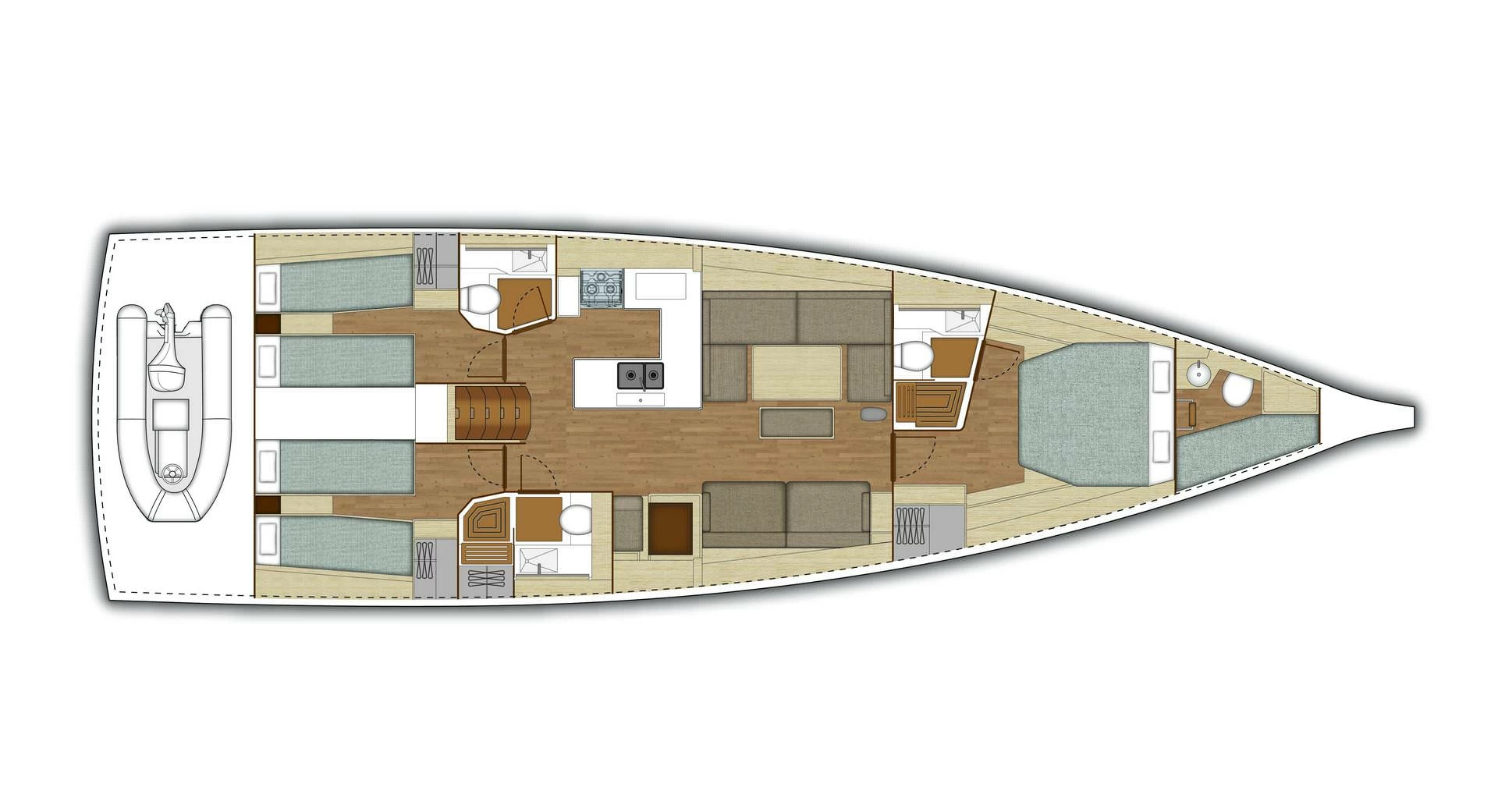 埃克斯（X-Yachts）X5⁶豪华帆船布局图