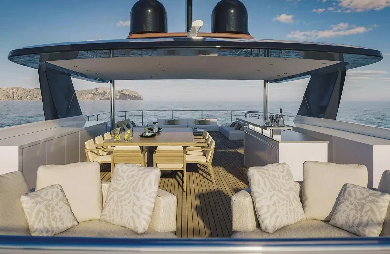 贝尼蒂(Benetti)Class 44M巨型飞桥游艇飞桥区