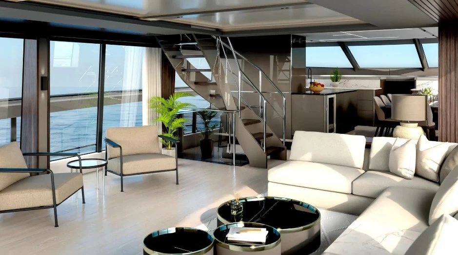 圣汐克（Sunseeker）Ocean182豪华游艇主甲板沙龙区域