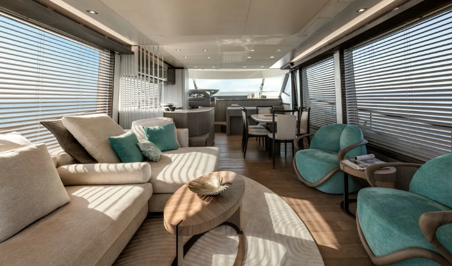 蒙地卡罗（MonteCarlo）76豪华游艇主甲板布局