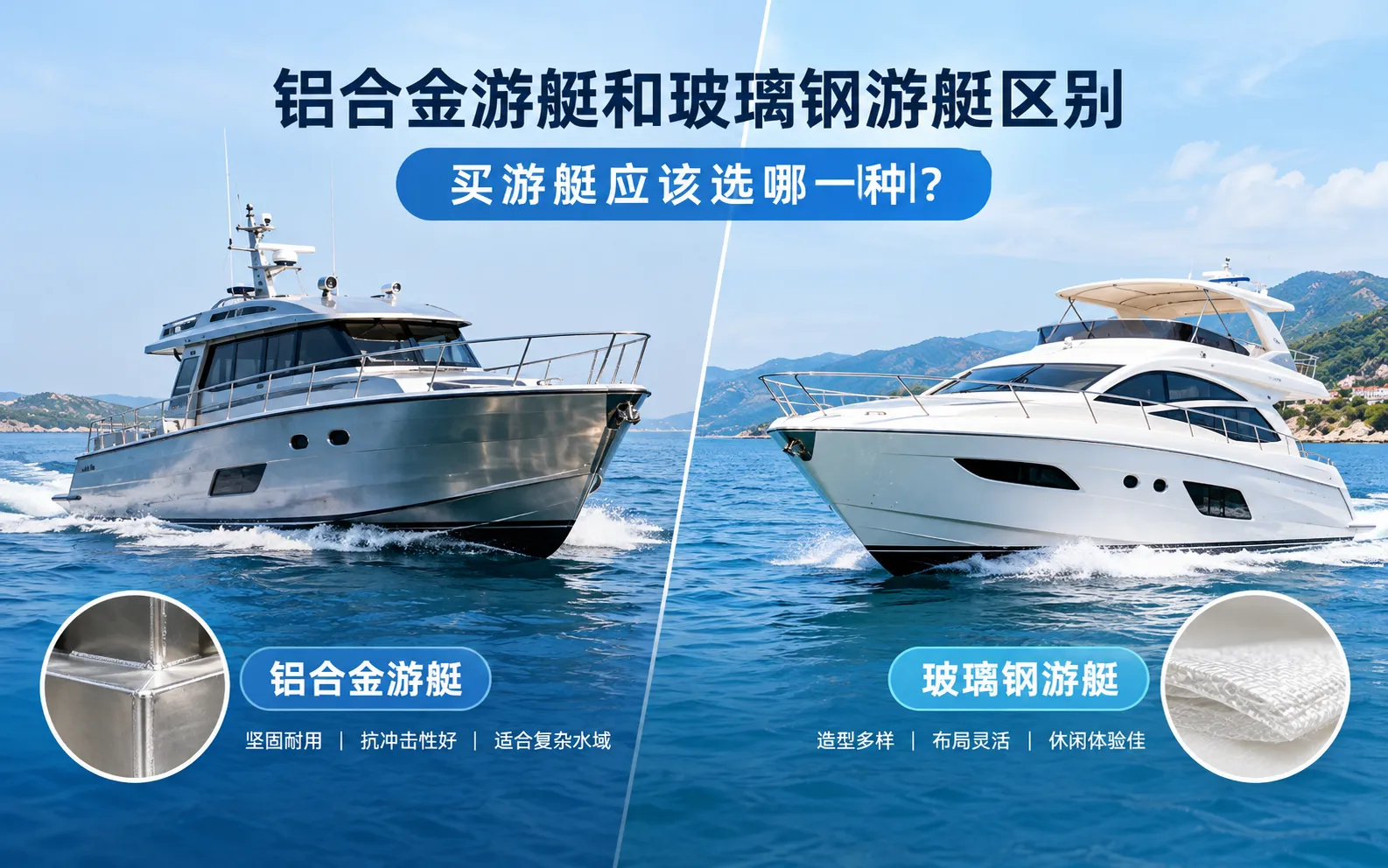 铝合金游艇和玻璃钢游艇区别：买游艇应该选哪一种？